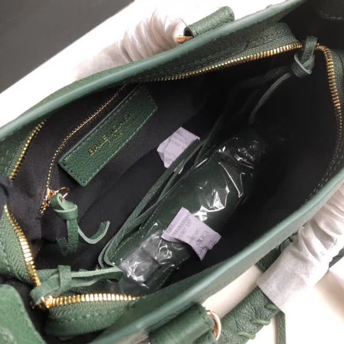 BALENCIAG巴黎世家 義大利進口頂級山羊皮 小金釘 深灰色 手提肩背斜挎包  BL1606